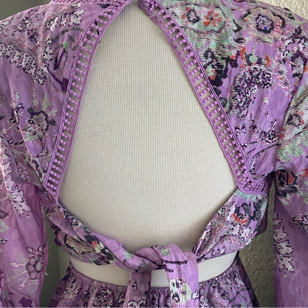 Anthropologie X Hemant and Nandita Mavi Mini Dress  Orchid Small - Picture 16 of 16
